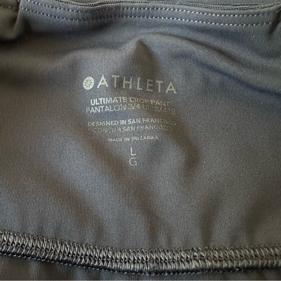 ATHLETA ULTIMATE CROP WIDE GRANITE BLUE PANTS SIZE LARGE - Picture 12 of 16